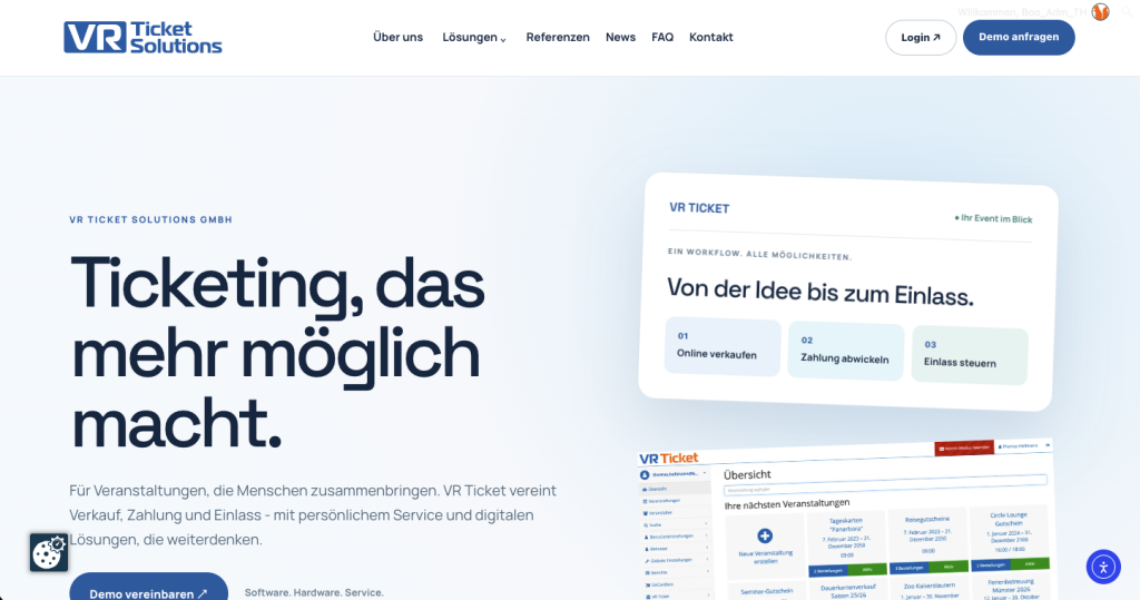 Neue Website von VR Ticket Solutions mit dem Leitsatz „Ticketing, das mehr möglich macht.“