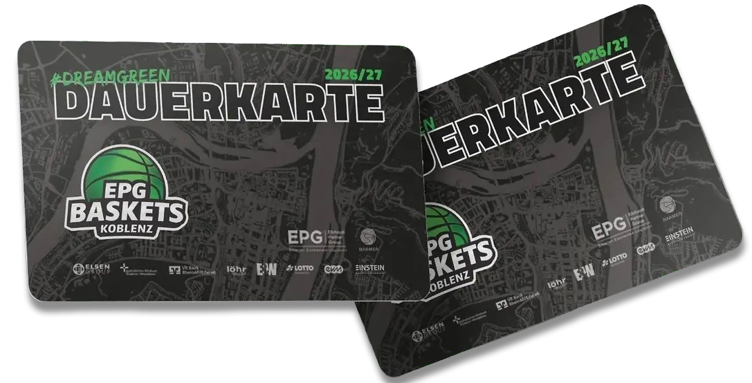 Dauerkarten der EPG Baskets Koblenz für die Saison 2026/27